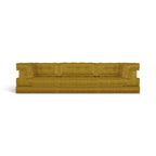 Mahjong 3-Seater Sofa in mustard yellow - low, wide front view