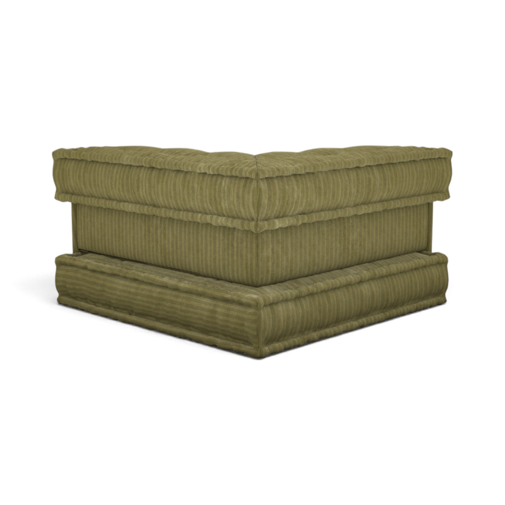 Mahjong Corner Module in olive - angle view