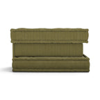 Mahjong Corner Module in olive ribbed fabric