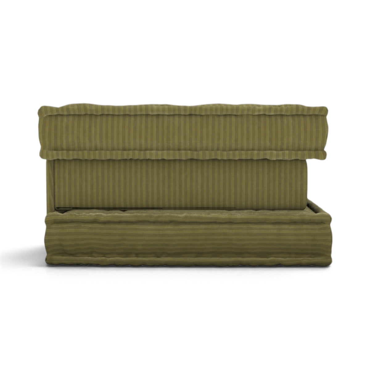Mahjong Corner Module in olive ribbed fabric