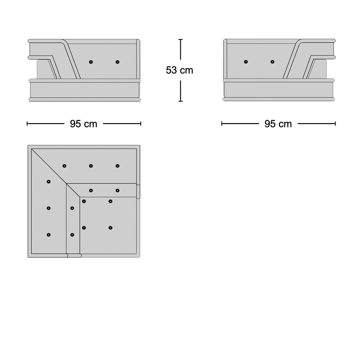 Mahjong Corner Module dimensions