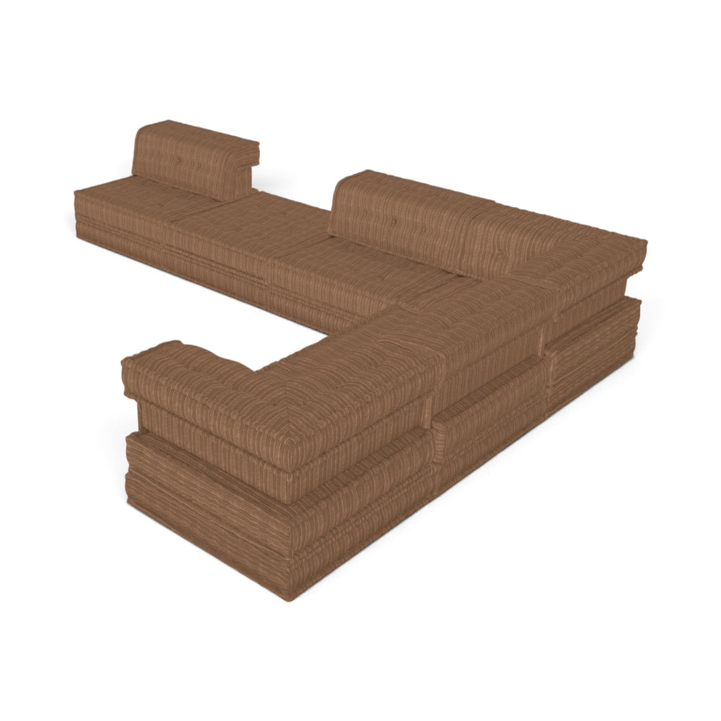 Mahjong Sofa Combo 2 in brown velvet
