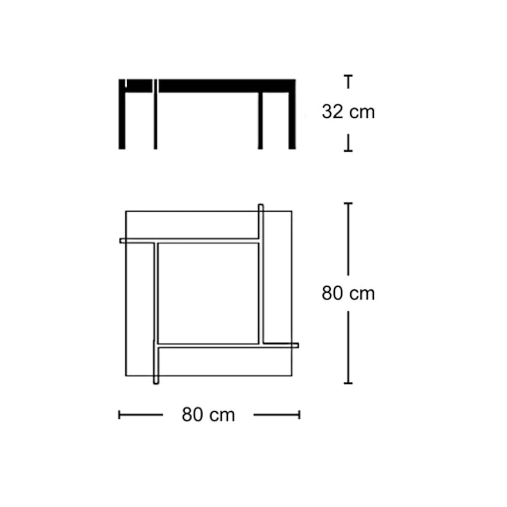PK61 Coffee Table - Dimensions