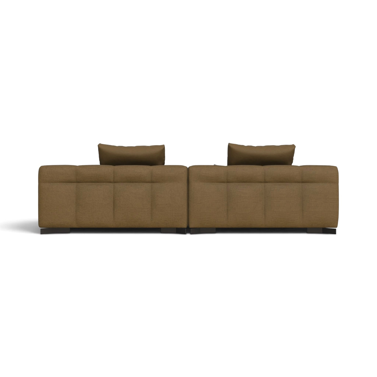 Portman 2-Seater Sofa with Large Chaise in textured brown fabric