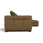 Portman 2-Seater Sofa with Large Chaise in brown - side view
