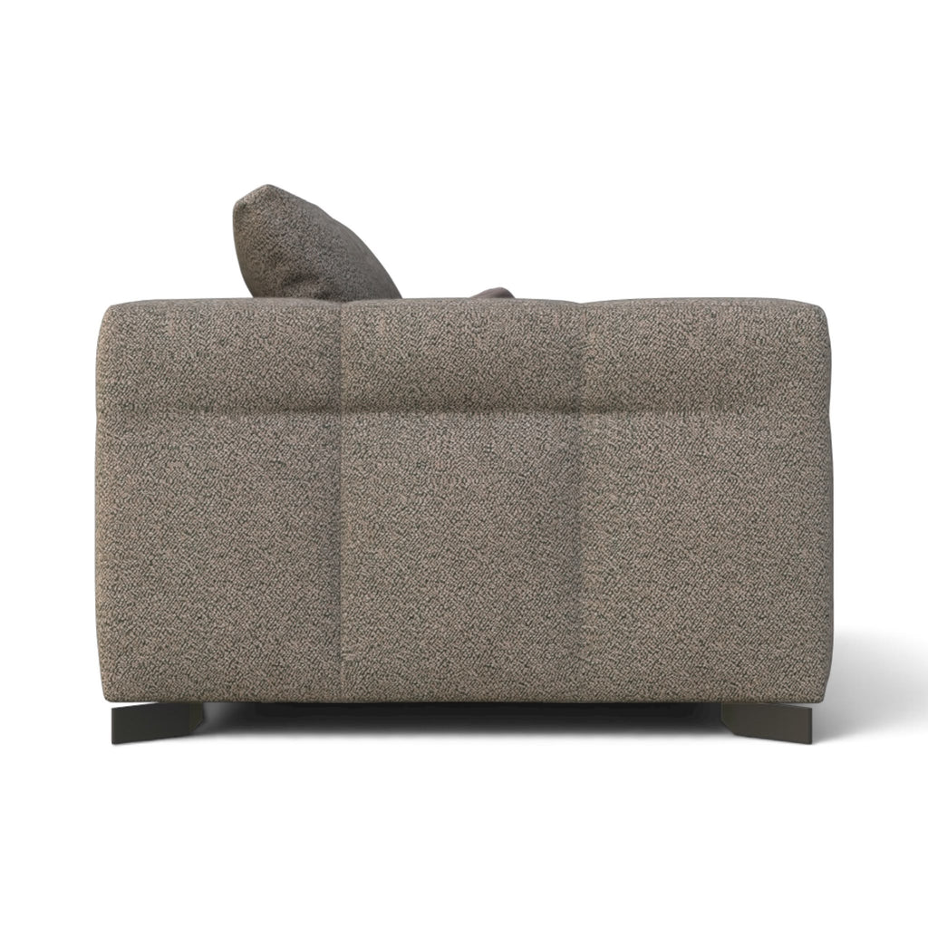 Portman 4-Seater Sofa in textured fabric on dark wooden legs