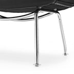 CH445 Wing Chair ottoman - leg and upholstery detail