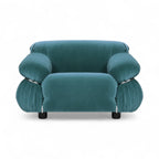 Sesann Armchair - quilted upholstery within a slim tubular frame