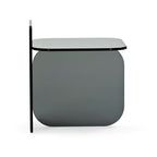 Grey Sol Side Table viewed from the side | Nue Modern