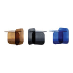 Group of Three Sol Side Tables in Bronze, Grey and Blue | Nue Modern