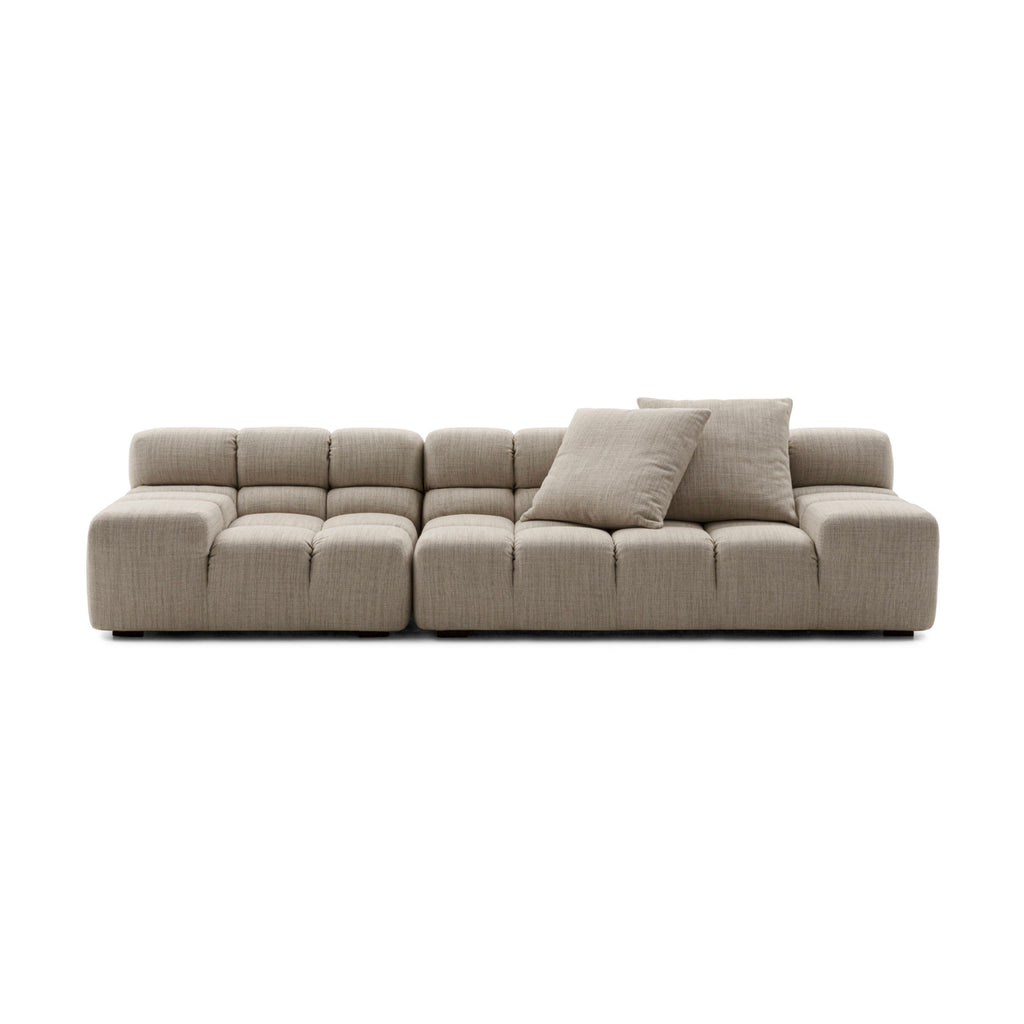 Tufty 3-Seater Sectional Sofa in a beige textured fabric | Nue Modern