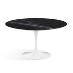 Pedestal Dining Table - Marble Top - natural marble veining