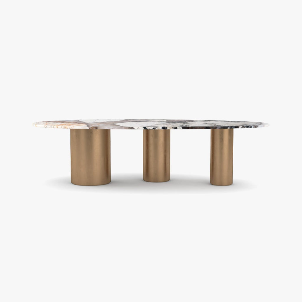 Luca Dining Table - available in Ocean Storm marble, Patagonia granite or Polar White marble