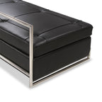 Eileen Gray Daybed - slim polished tubular steel frame