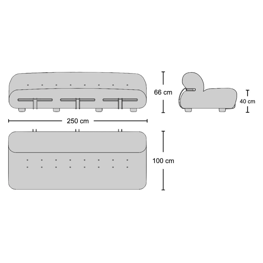 Soriana 3-Seater Sofa - quilted three-seater from Nue Modern