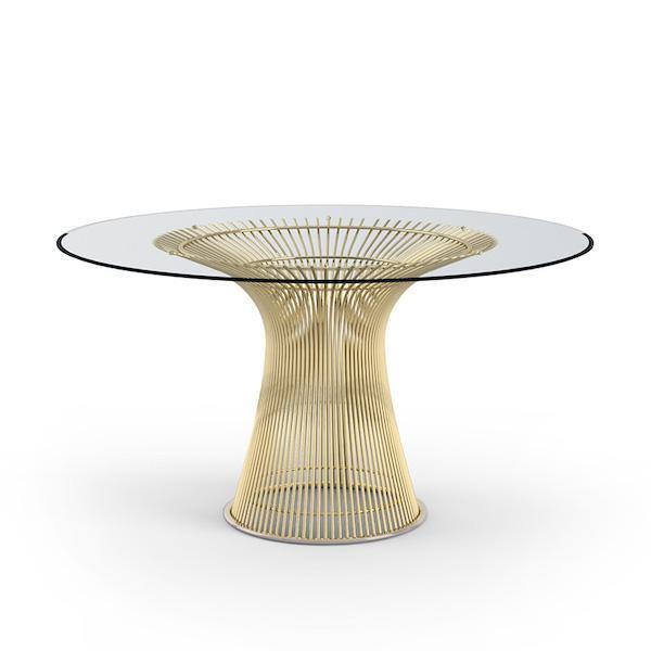 Platner Dining Table - wire base that catches the light