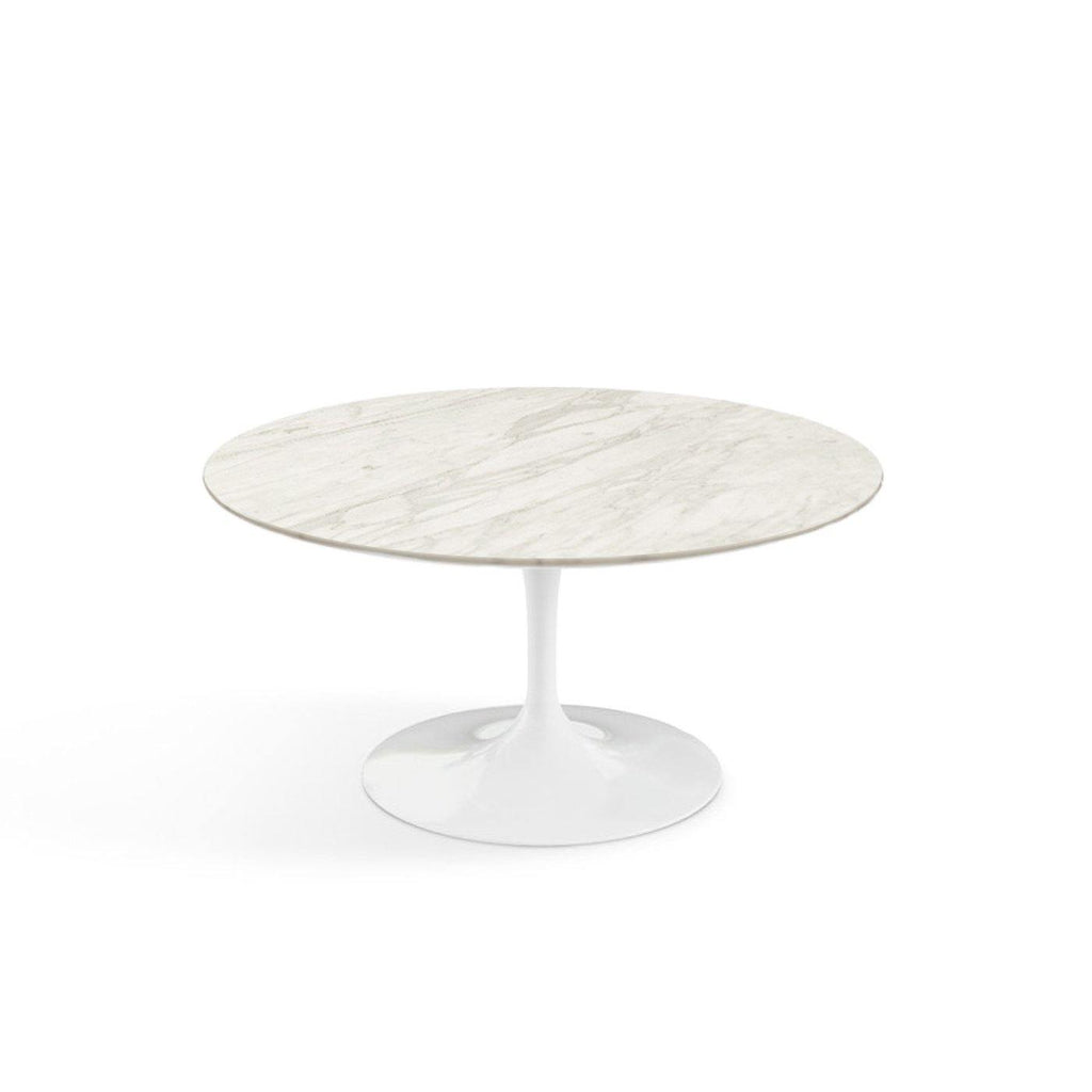 Pedestal Low Table - Marble Top - 51cm round or 60cm oval