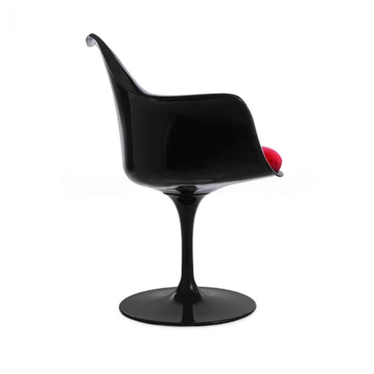 Pedestal Armchair - swivelling on a single sculpted trumpet base