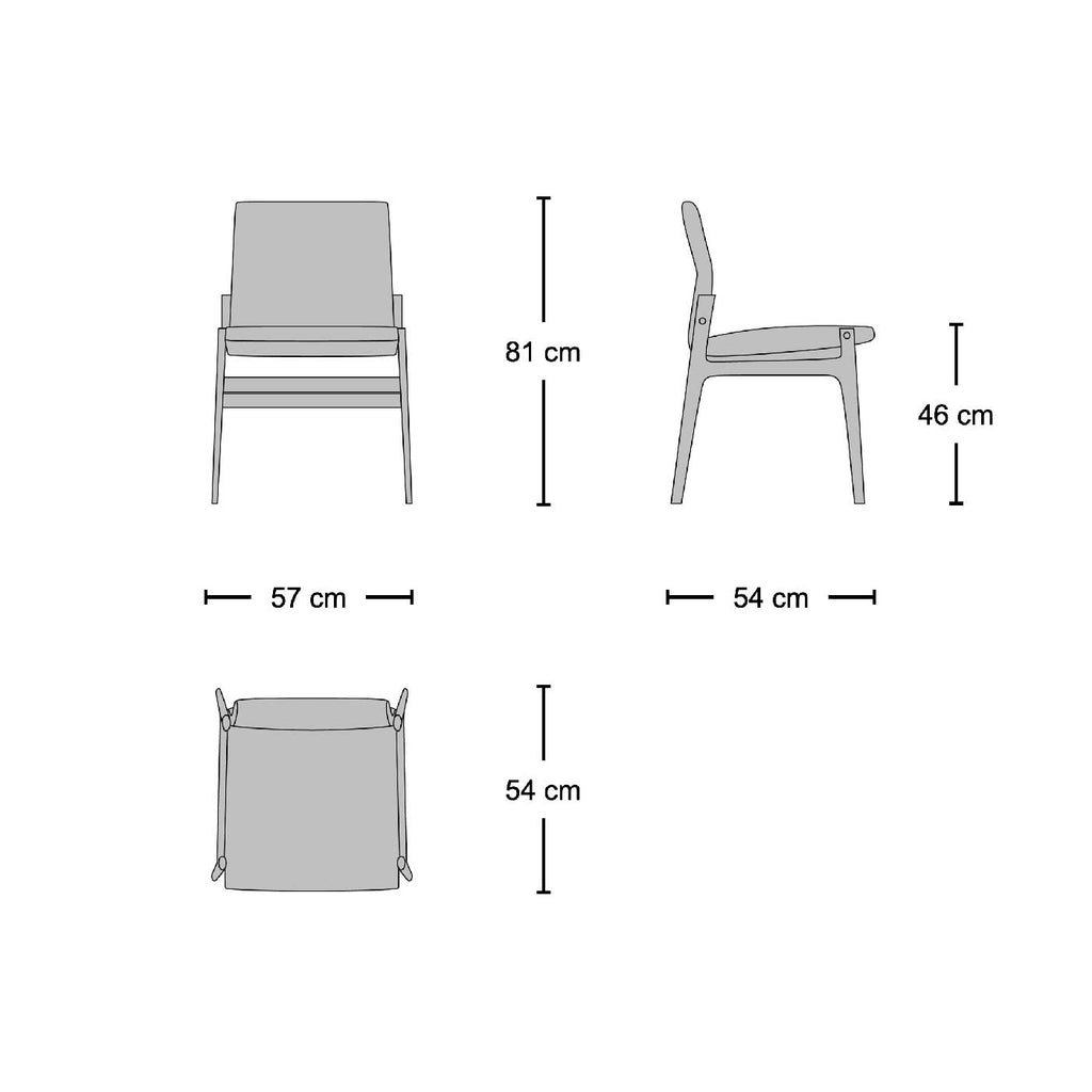 Copacabana Chair - curved dining chair from Nue Modern