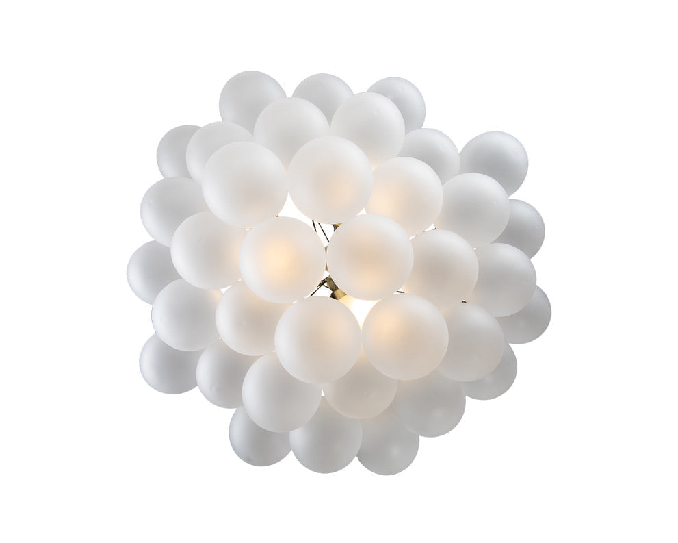 Cloud Chandelier - billowing arrangement of diffusing globe shades