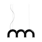 Arch Triple Pendant - three glowing shades arranged beneath curved arms