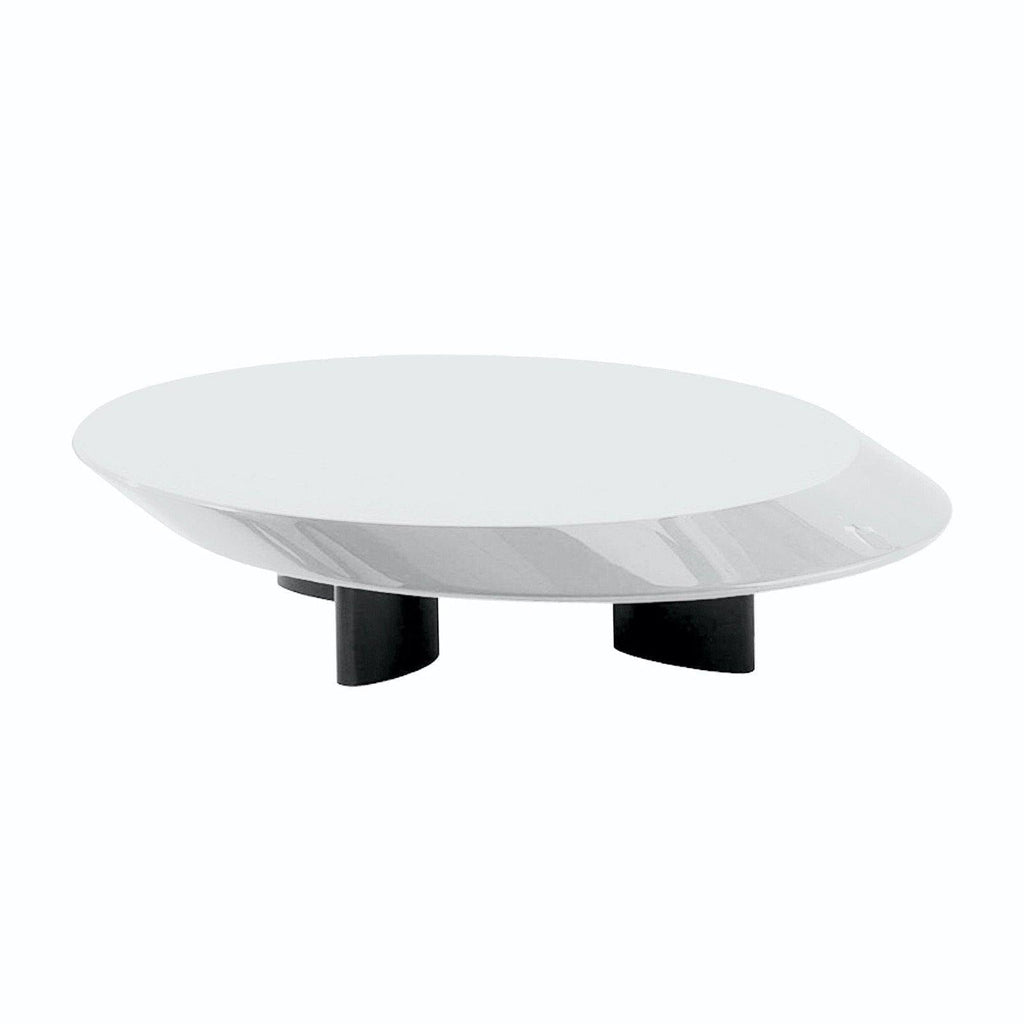 Accordo Coffee Table in white - broad circular top sitting close to the floor
