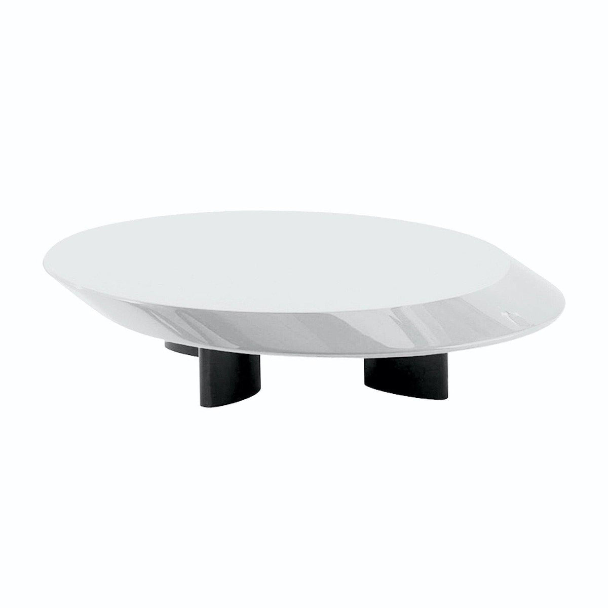 Accordo Coffee Table in white - broad circular top sitting close to the floor