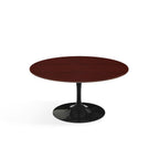 Pedestal Low Table - Wood Top - natural wood grain