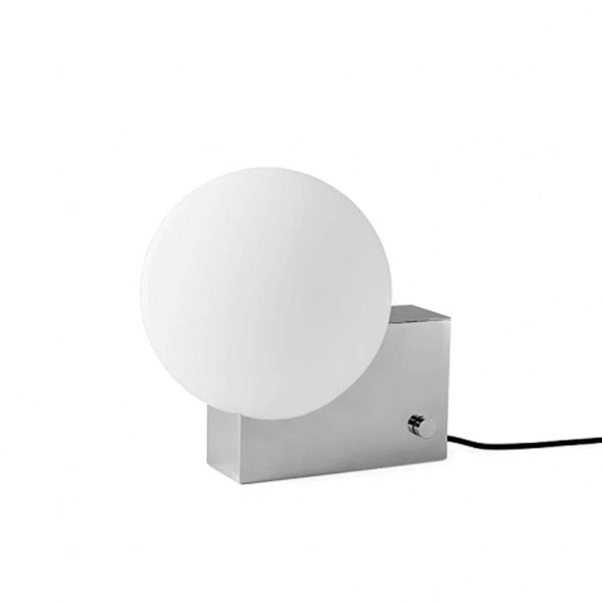 Journey - wall light with a glowing sphere and reflective backplate