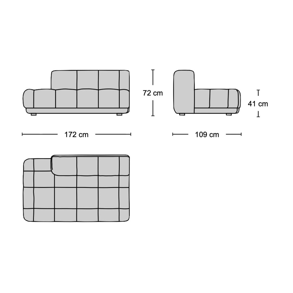 Flex Chaise Module - part of a configurable modular sofa