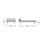 Barcelona Daybed - modernist daybed that works as bench and sculpture alike