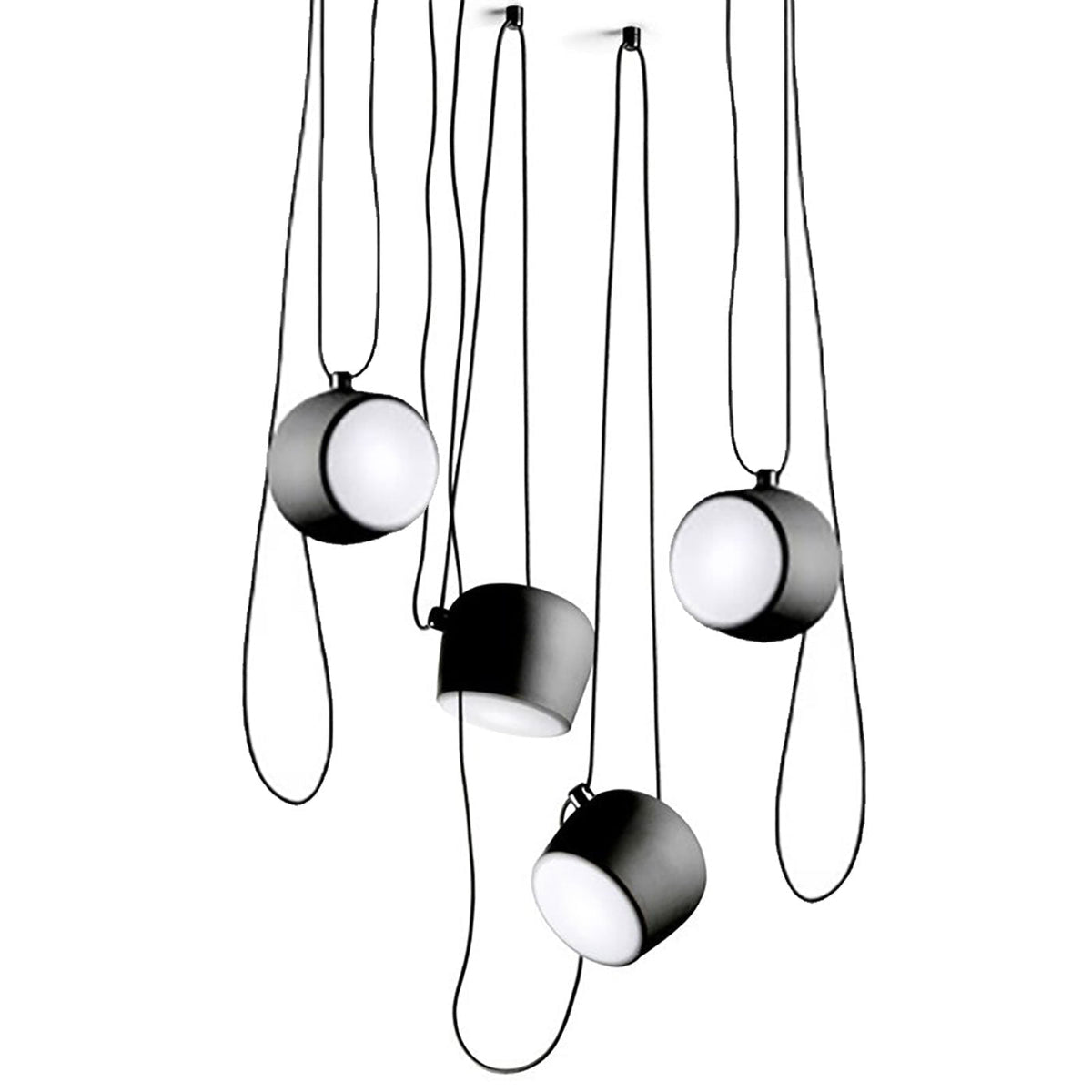 AMI Pendant Lamp - four heads in black | Nue Modern