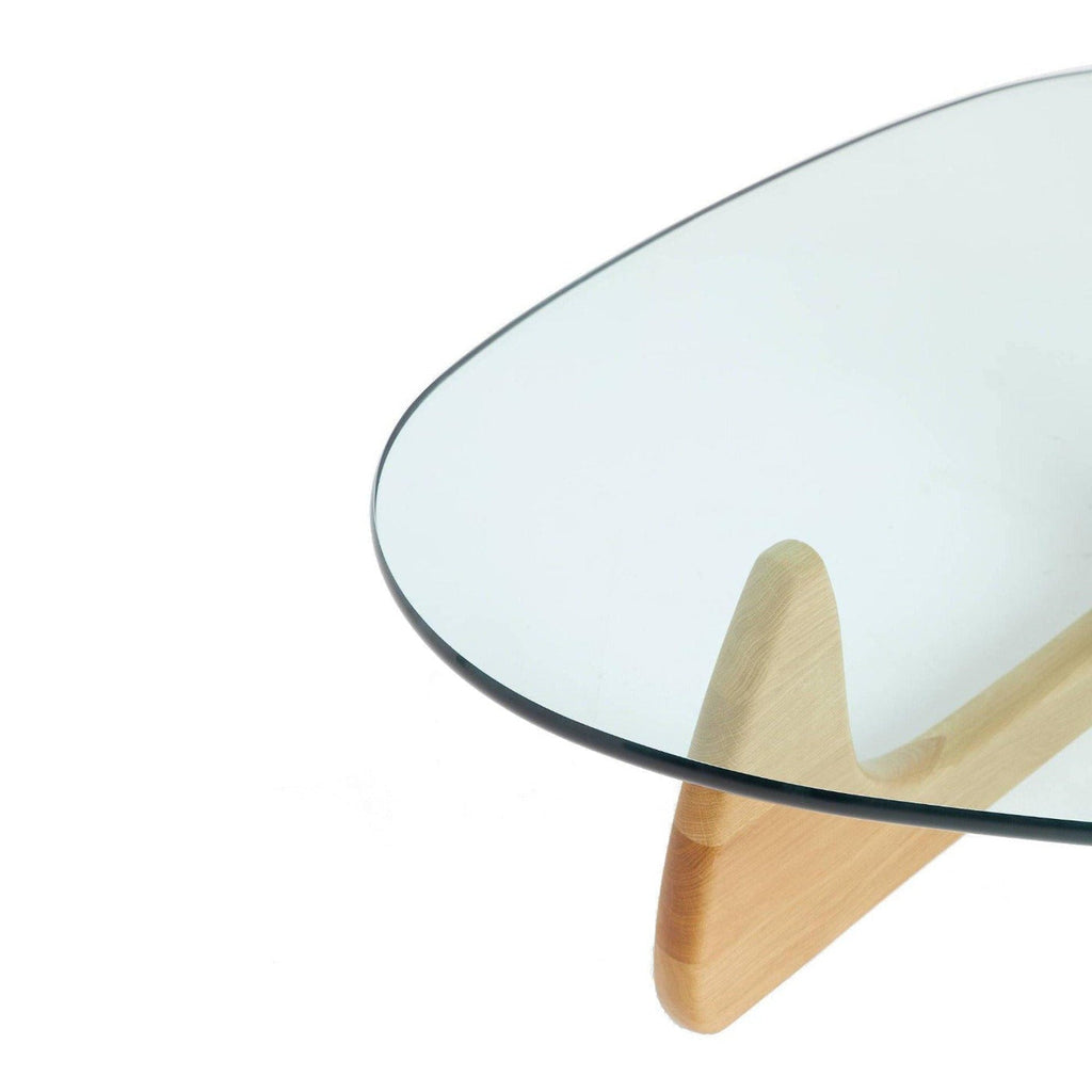 Noguchi Coffee Table - freeform glass top