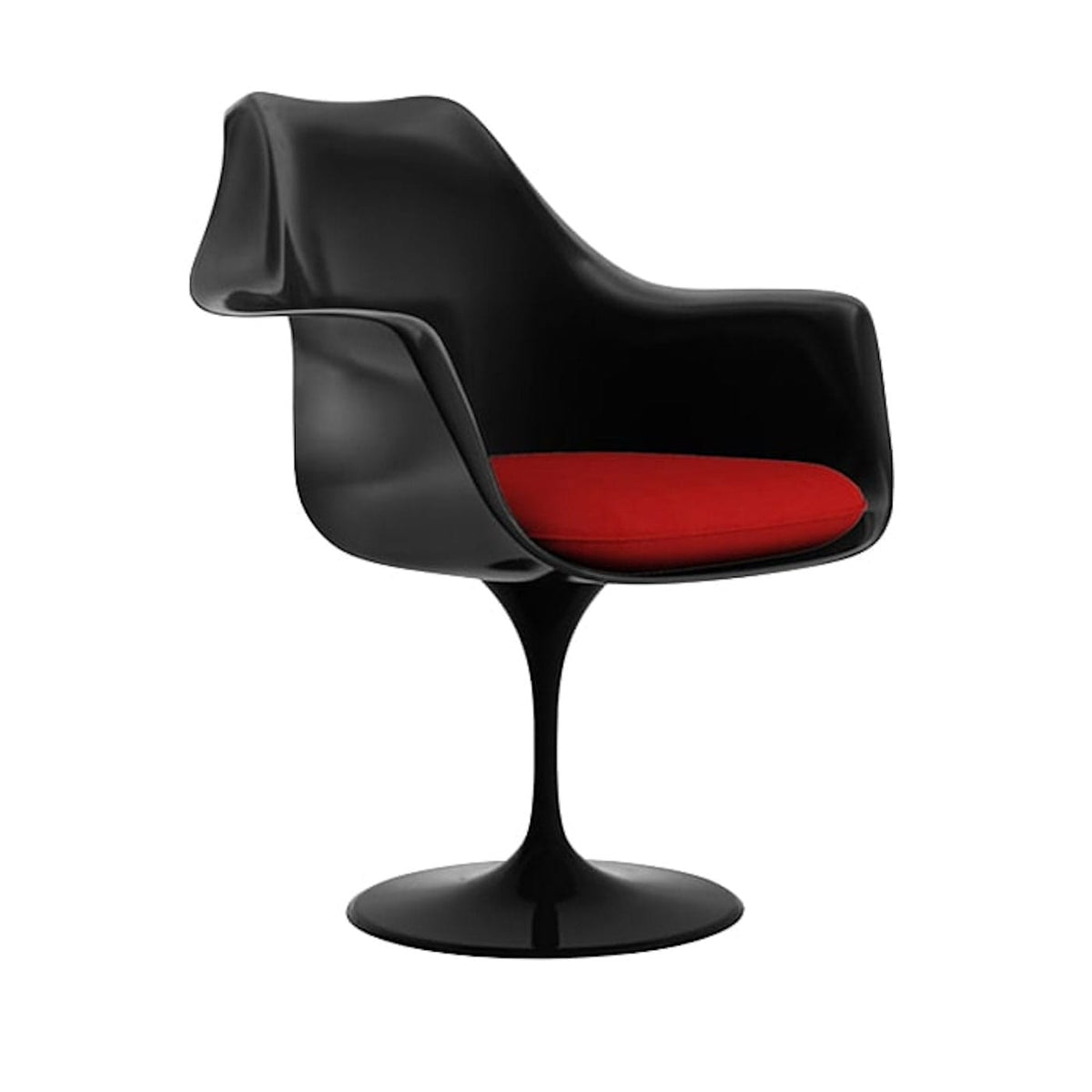 Pedestal Armchair - moulded shell with integrated arms