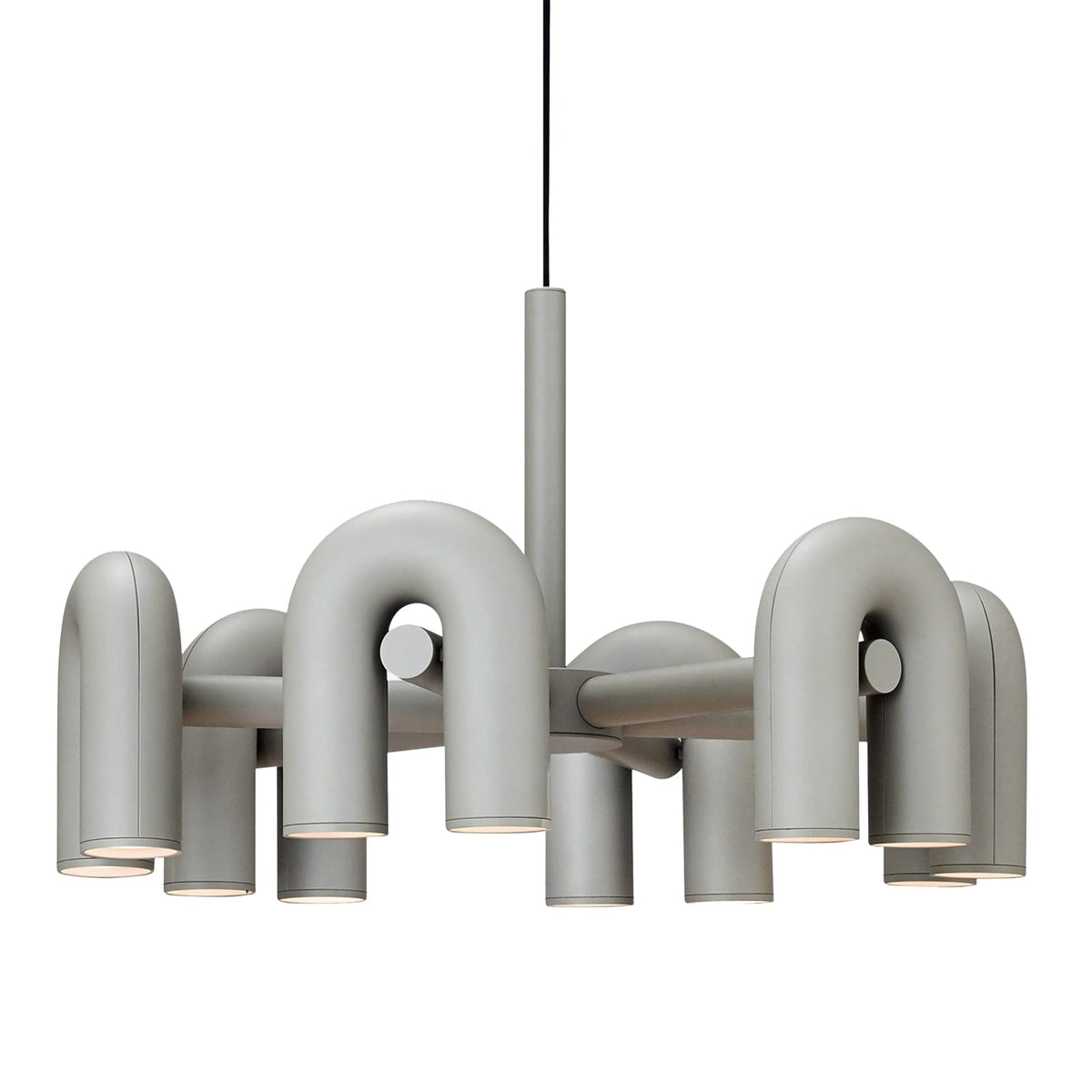 Cirkus Chandelier - sculptural chandelier with multiple coloured shades