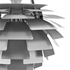 Artichoke Lamp - overlapping metal leaves concealing the light source