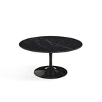 Pedestal Low Table - Marble Top - available with a Nero Marquina marble top