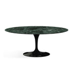 Oval Pedestal Dining Table - Marble Top - available with an Emperador Dark marble top
