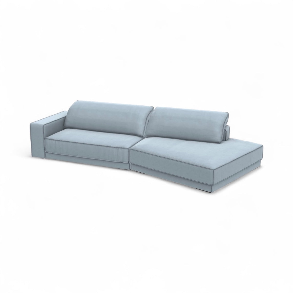Budapest Sectional Sofa - curved sofa turning comfortably through the corner