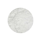 Pedestal Low Table - Marble Top - round marble top on a single sculpted trumpet base