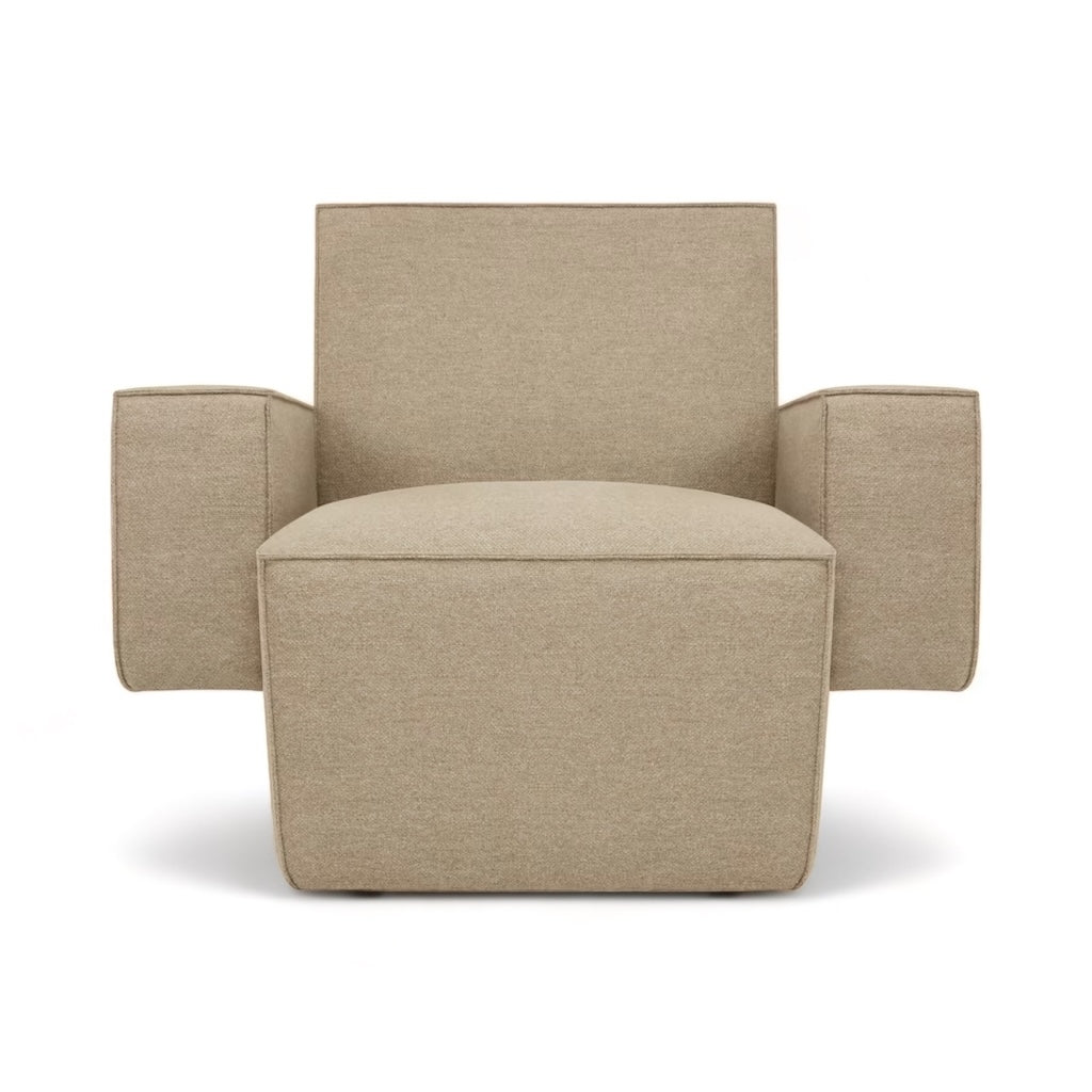 Hunk Armchair - monolithic lounge armchair with exaggerated proportions