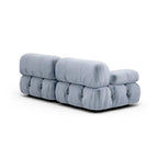 Bellini 2-Seater Sofa in Blue Velvet - Back Angle View | Nue Modern