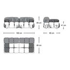 Bellini 2-Seater Sofa - Dimensions