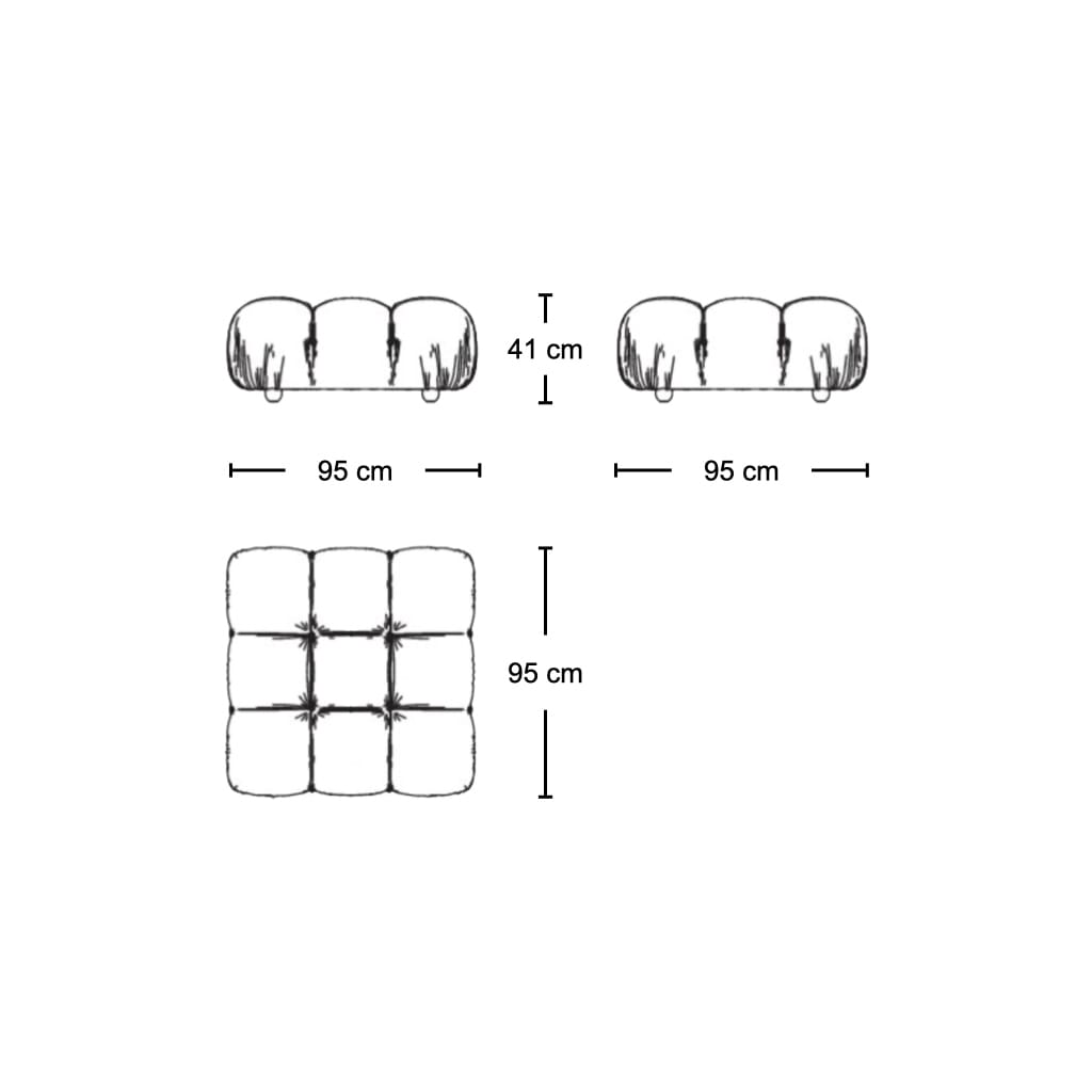 Bellini Large Ottoman - Dimension