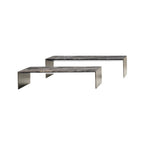 Noir Coffee Table - marble top on a brushed metal base