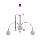 Bomba Chandelier size 100cm in red with lights off | Nue Modern