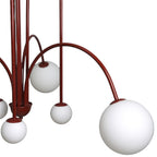 Bomba Chandelier in red - Close up view | Nue Modern