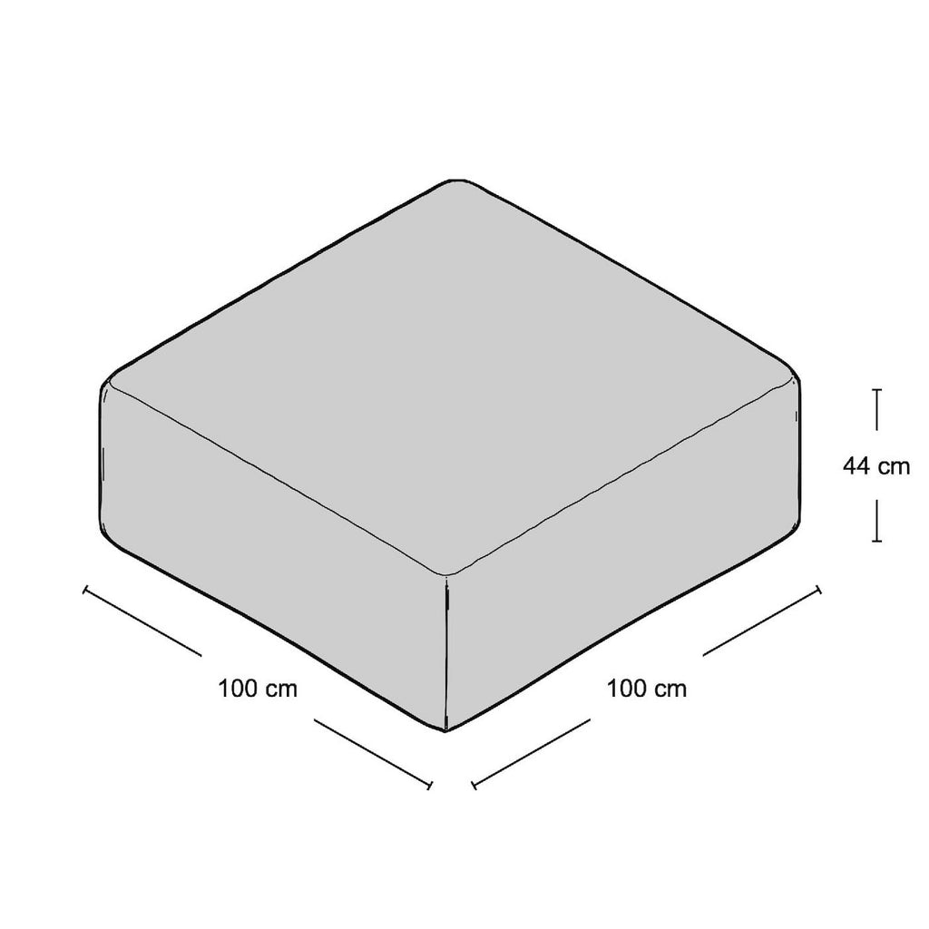Le Mura Ottoman - low modular ottoman from Nue Modern