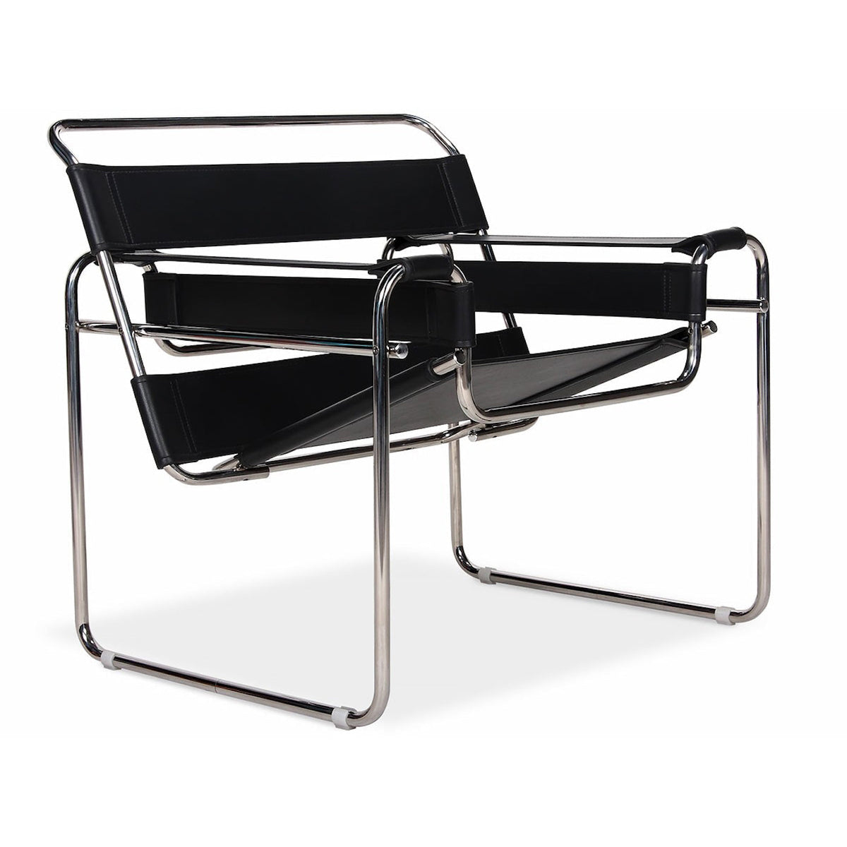 Wassily Armchair - polished steel frame with taut suspended slings