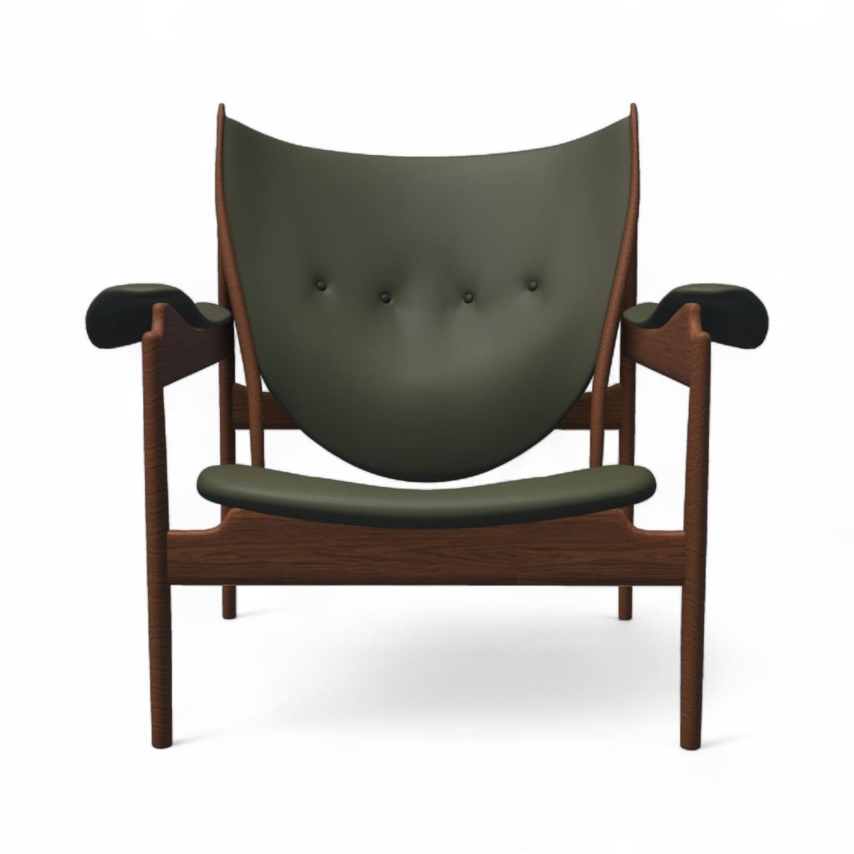 Chieftains Chair - Finn Juhl-inspired lounge chair with sculpted wooden frame